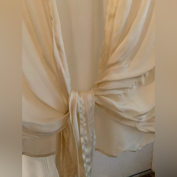 Indah Silk Tilda open tie front long sleeve top Revolve  size XS - Picture 5 of 9